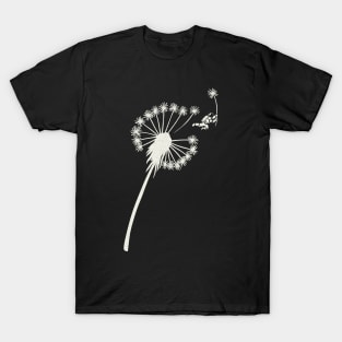 Dandelion Astronaut Flying Away Make a Wish by Tobe Fonseca T-Shirt